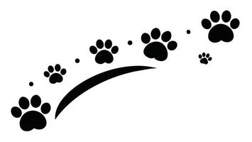 Exploring Cat Paws Trails Illustrations for Feline Enthusiasts vector