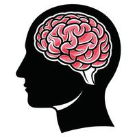 Unlocking Insights Human Head Brain Illustrations vector