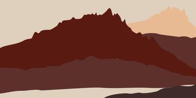 Abstract Mountain Landscape IllustrationAbstract Mountain Landscape Background Illustration vector