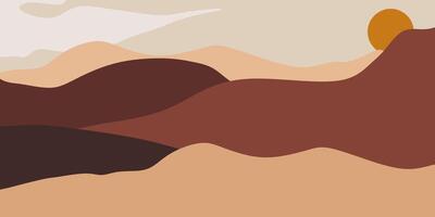 Abstract mountain landscape illustration vector