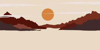 Abstract Mountain Landscape IllustrationAbstract Mountain Landscape Background Illustration vector