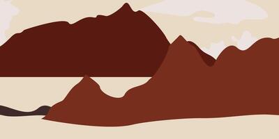 Abstract Mountain Landscape IllustrationAbstract Mountain Landscape Background Illustration vector