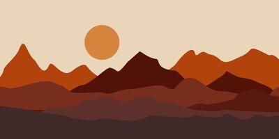 Abstract Mountain Landscape IllustrationAbstract Mountain Landscape Background Illustration vector