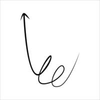 Modern Scrible Abstract Line Element vector