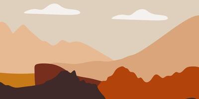 Abstract mountain landscape illustration vector