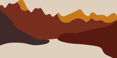 Abstract mountain landscape illustration vector