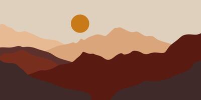 Abstract Mountain Landscape IllustrationAbstract Mountain Landscape Background Illustration vector
