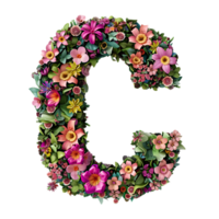 flores alfabeto diseño png