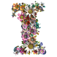 Flowers Alphabet Design png