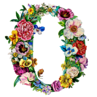 Flowers Alphabet Design png