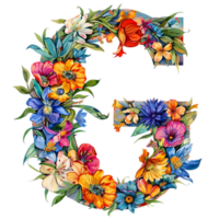 Flowers Alphabet Design png