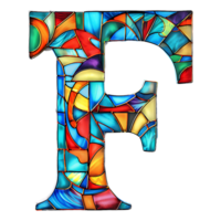 Stained Glass Alphabet Design png