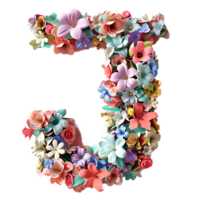 bloemen alfabet ontwerp png