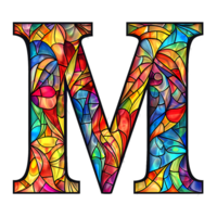 Stained Glass Alphabet Design png