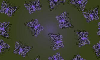 seamless pattern butterfly graphic design. magic purple fun. vector