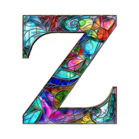 Stained Glass Alphabet Design png