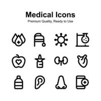 agarrar esta increíble conjunto de médico y cuidado de la salud iconos, Listo a utilizar vector