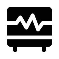 electrocardiograma máquina icono en moderno estilo vector