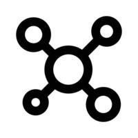 Beautifully designed Icon of molecules in modern style, molecular network vector