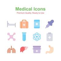 Pack of medical icons in modern style, premium vectors set