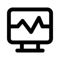 An icon of heartbeat monitor, electrocardiogram machine design vector