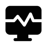 An icon of heartbeat monitor, electrocardiogram machine design vector