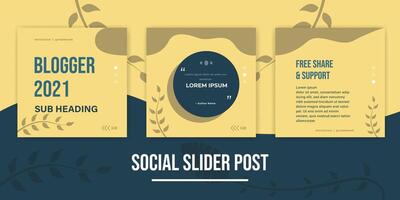 Set of social media feed banner nature concepts for micro blog vector