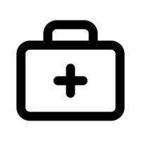 Download this amazing icon of first aid bag, medical box design vector