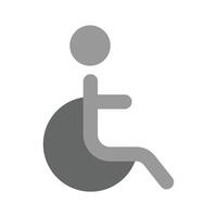 Handicapped patient, Disabled man flat icon, ready to use vector