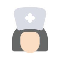 Nurse flat icon. isolated on a white background vector