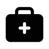 descargar esta increíble icono de primero ayuda bolsa, médico caja diseño vector