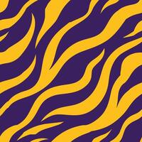 a purple and gold tiger print pattern vector