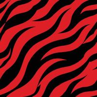 a red and black tiger print pattern vector