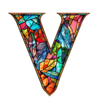 Stained Glass Alphabet Design png