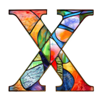 Stained Glass Alphabet Design png