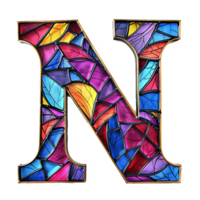 Stained Glass Alphabet Design png