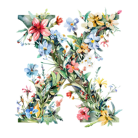 bloemen alfabet ontwerp png