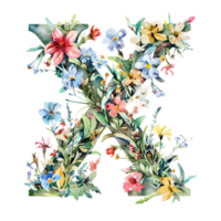 blommor alfabet design png