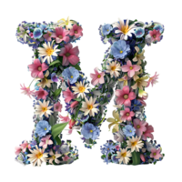 bloemen alfabet ontwerp png