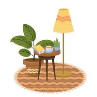 Cozy hygge, Scandinavian composition warm mood. vector