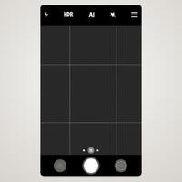 Phone camera viewfinder, screen interface view template cam. Smartphone app frame isoleted vector