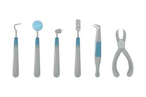 Dentist instruments, equipment, medical tools vector