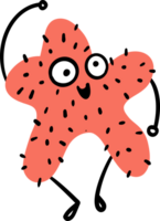 cute monster flat style cartoon png