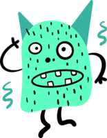 fofa monstro plano estilo desenho animado png