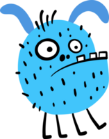 fofa monstro plano estilo desenho animado png