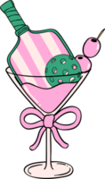 Retro Pickleball martini cocktail png