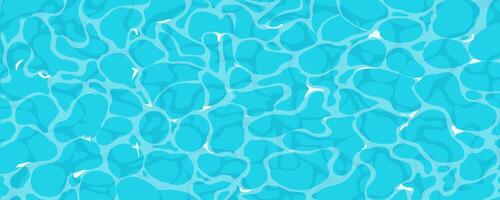 Water ripple surface with sunlight reflections in cartoon style, game texture top view. Beach, ocean clean and deep water. vector