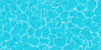 Water ripple surface with sunlight reflections in cartoon style, game texture top view. Beach, ocean clean and deep water. vector