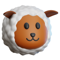 Sheep 3d Illustration for web, app, infographic, etc png