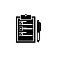 icon illustration of a clipboard with ticks, symbolizing task completion vector